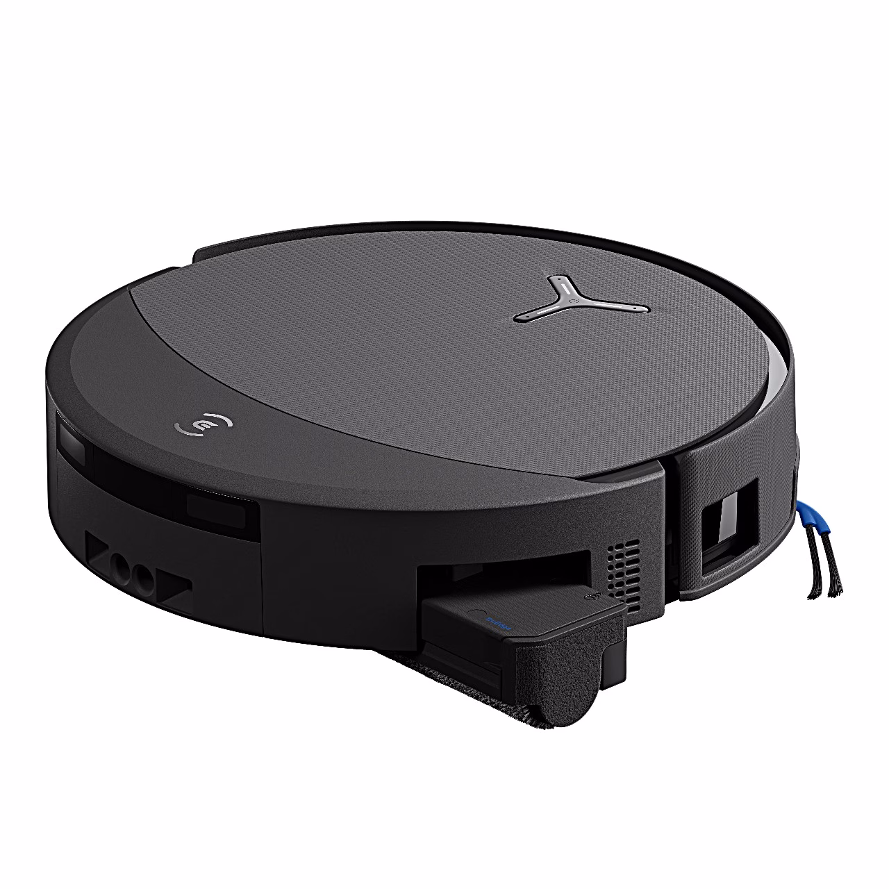 Ecovacs DEEBOT X11S OmniCyclone nurga alt, rullmopp küljelt välja lükatud