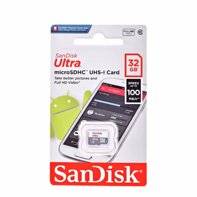 SanDisk Ultra SDSQUNR-032G-GN3MN 32 GB Class 10 U1 microSDHC mälukaart, valge/hall