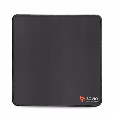 SAVIO Black Edition Turbo Dynamic S 25x25 cm valge mängurihiirematt õmmeldud servade ja libisemisvastase põhjaga
