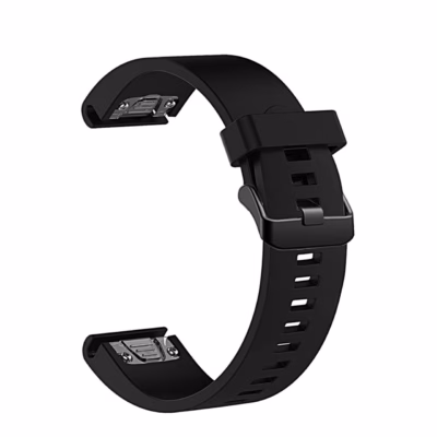 Must silikoonist kellarihm FIXED Silicone Strap QuickFit liitmike ja pandlaga