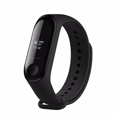 Must silikoonist vahetusrihm FIXED Silicone Strap Xiaomi Mi Band käevõruga, külgvaade