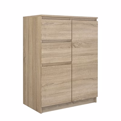 Sonoma tamme värvi kummut Top E Shop 2D2S kahe ukse ja kahe sahtliga