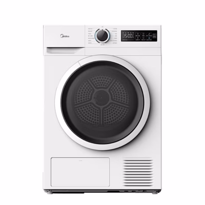 Soojuspumbaga pesukuivati Midea MD110H80/W-HR valge, eestvaade