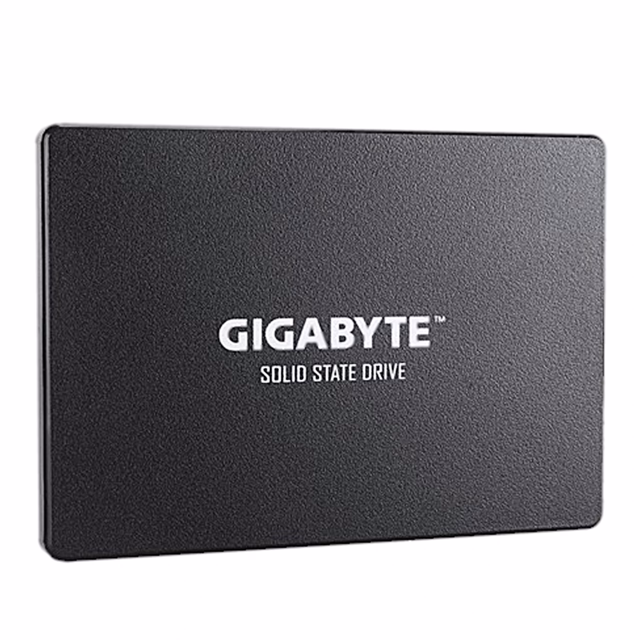 GIGABYTE SSD-ketta must kaas valge logoga otsevaates