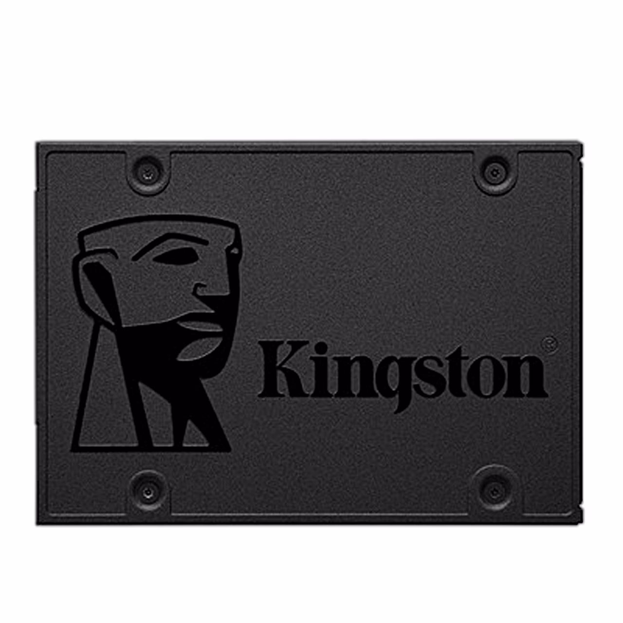SSD-ketas Kingston A400 pealtvaates, tumehall korpus tootja logoga
