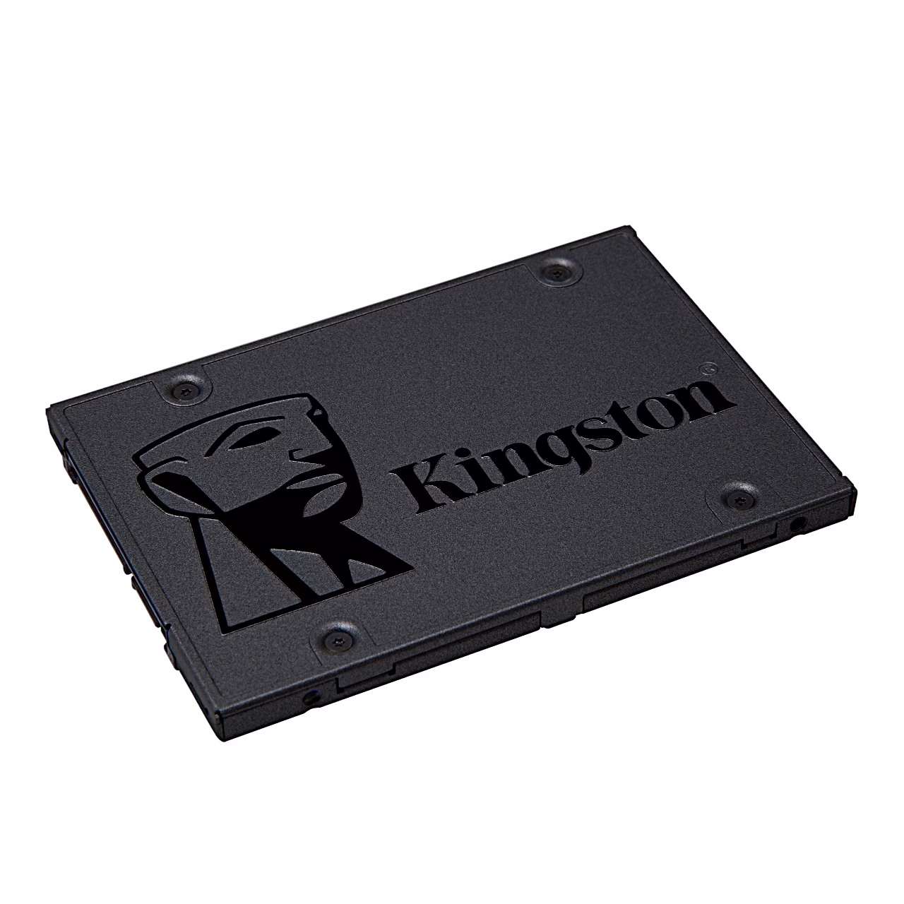 Kingston A400 2,5-tolline SSD-ketas viltu, nähtav õhuke korpuse serv