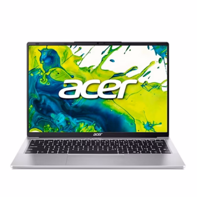 Hõbedane sülearvuti Acer Aspire Lite 14 avatuna eestvaates