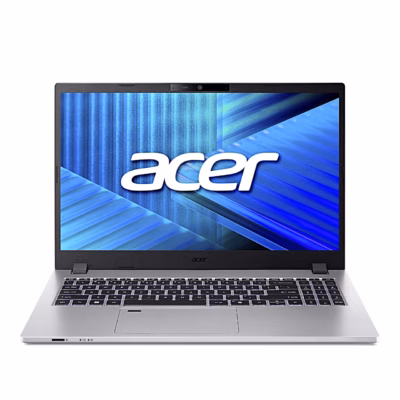 Sülearvuti Acer TravelMate TMP215-55-G2-TCO avatud kaanega, vaade otse eest
