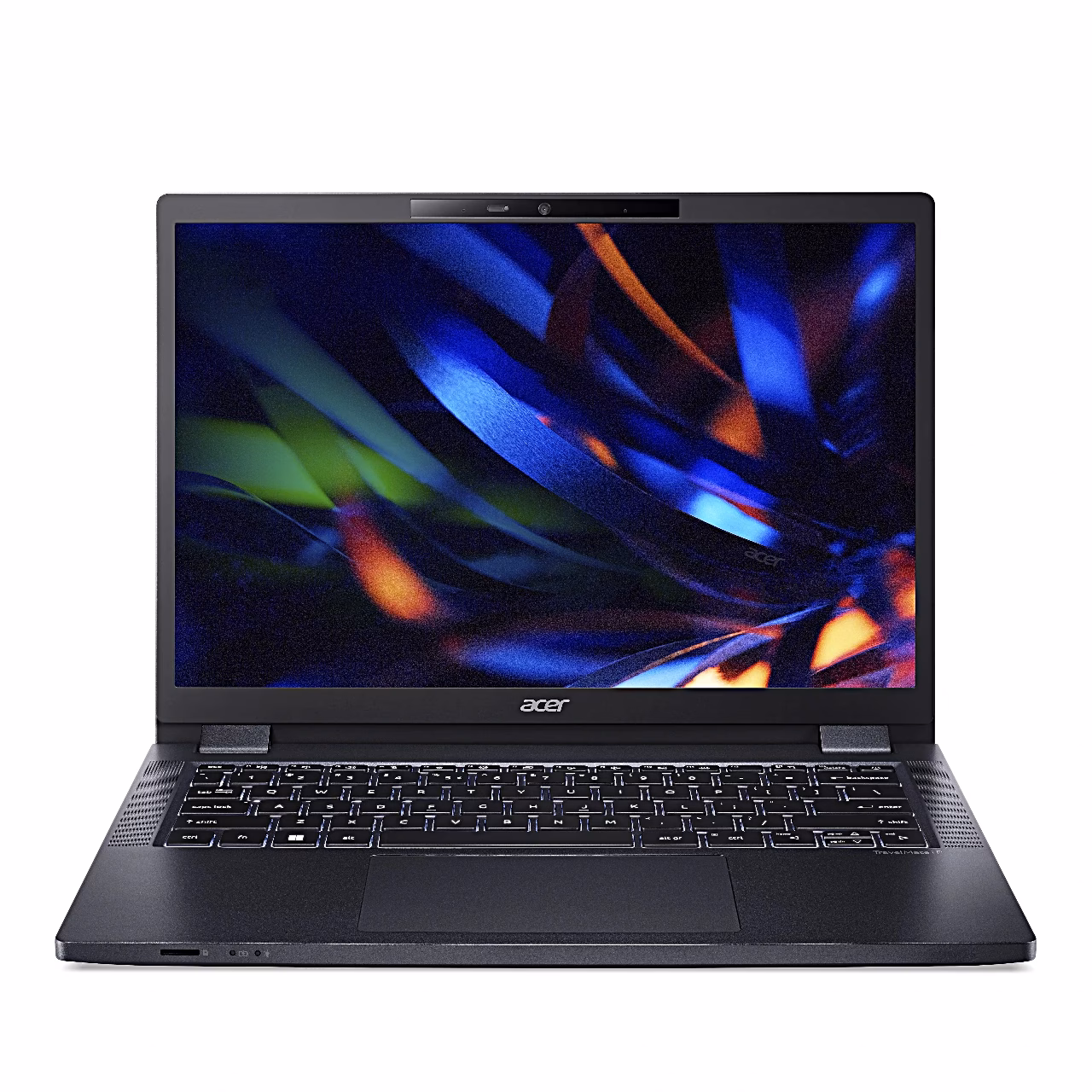 Sülearvuti Acer TravelMate TMP414-53 eestvaates, avatud ekraan ja klaviatuur