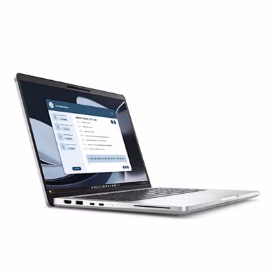Laptop Dell Pro 14 Plus PB14255 vasakult vaadatuna, küljel ühenduspesad