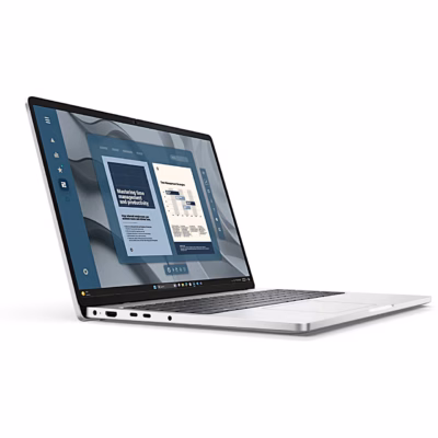 Dell Pro 16 PC16255 sülearvuti vasakult nurgast, nähtavad küljepordid