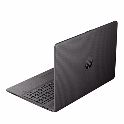 HP 250 halli kaane ja HP logo tagantvaade nurga alt