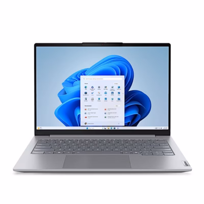 Sülearvuti Lenovo ThinkBook 14 G8 IAL avatuna otse eestvaates, hall