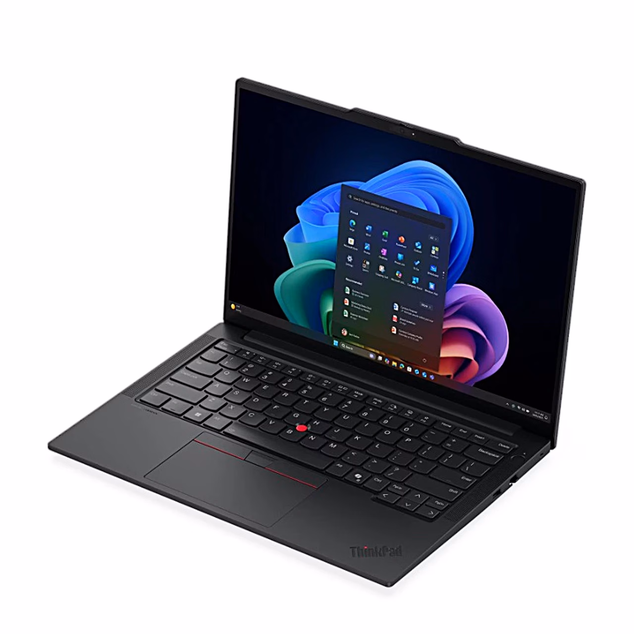 Sülearvuti ThinkPad E14 Gen 8 paremalt nurga alt, ekraan ja klaviatuur