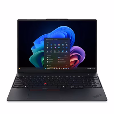 Sülearvuti Lenovo ThinkPad E16 Gen 4 Intel avatuna, eestvaade ekraani ja klaviatuuriga