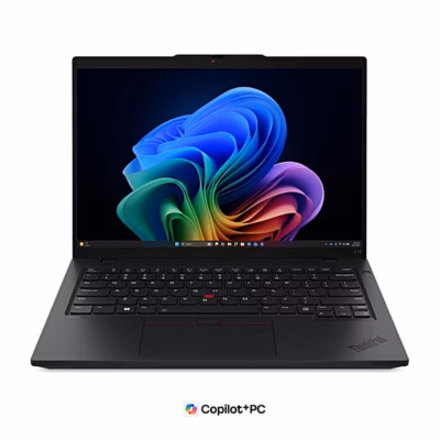 Lenovo ThinkPad L14 Gen 7 sülearvuti avatult eestvaates, must korpus ja klaviatuur