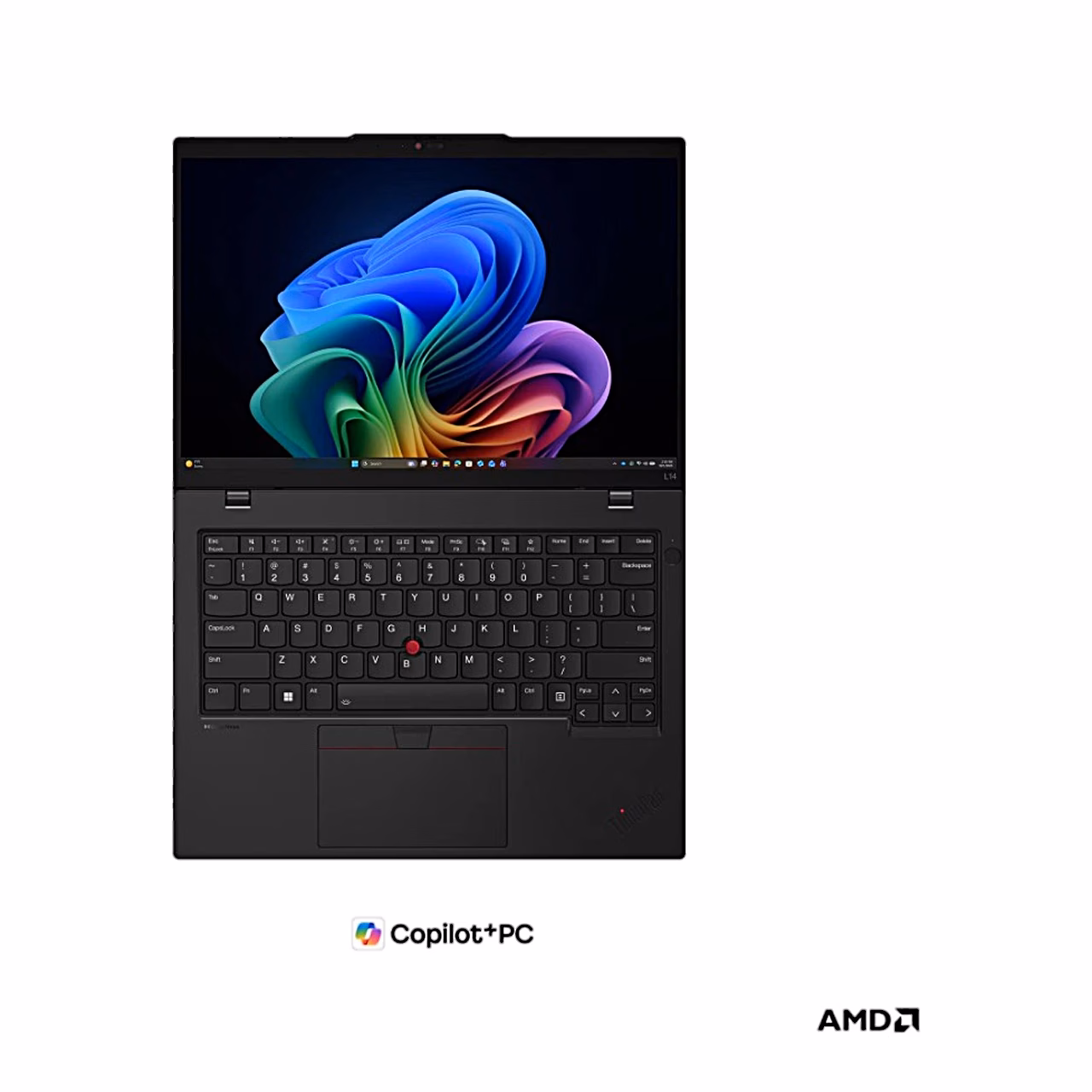 Sülearvuti Lenovo ThinkPad L14 Gen 7 pealtvaates, klaviatuur ja TrackPoint