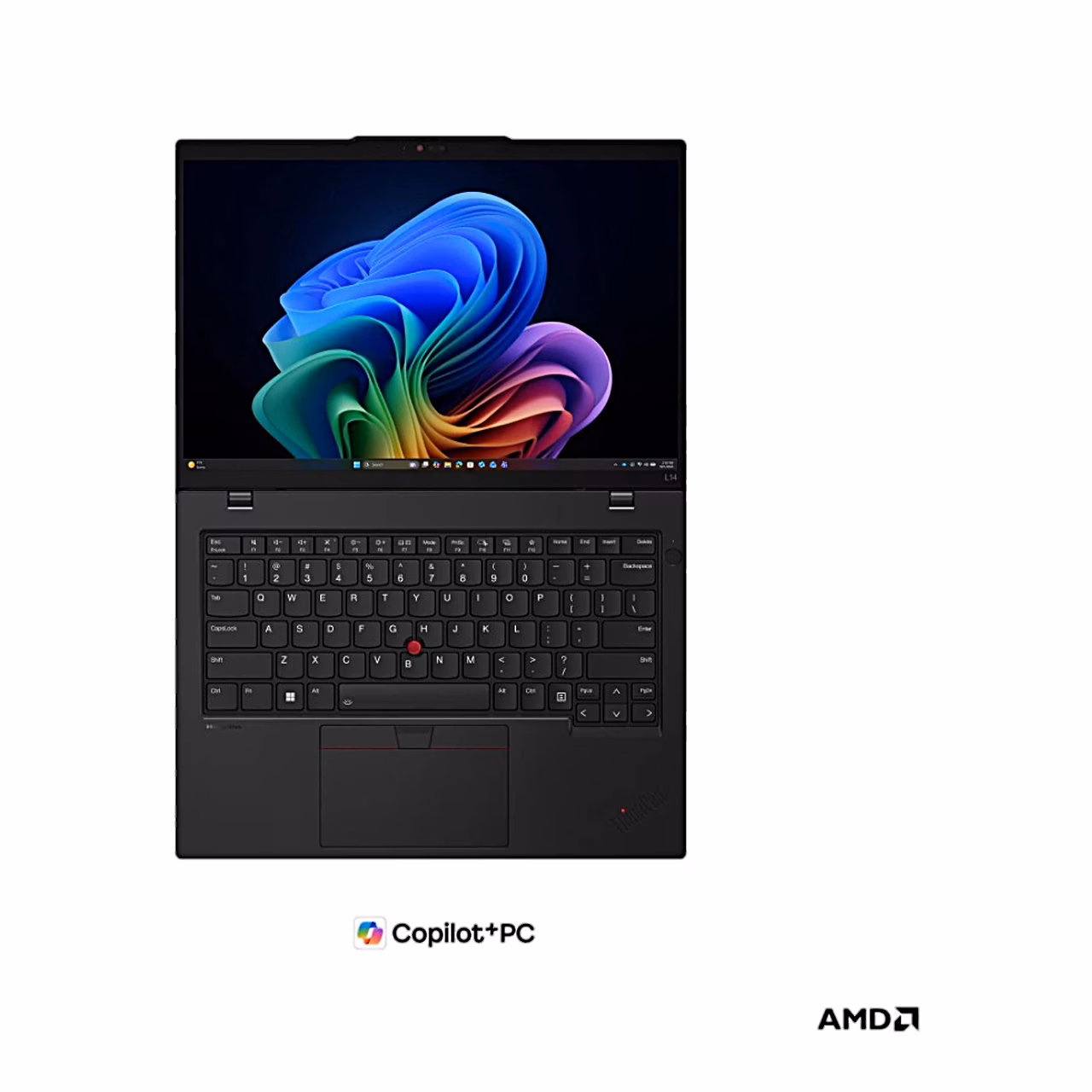 Sülearvuti Lenovo ThinkPad L14 Gen 7 ekraan ja klaviatuur otse ülalt
