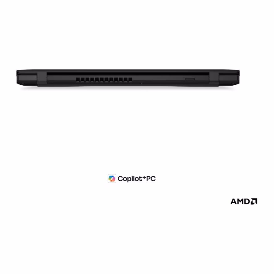 Suletud ThinkPad L16 Gen 3 tagantvaates, hingede vahel õhuavad