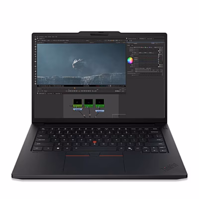Avatud sülearvuti Lenovo ThinkPad P14s Gen 7 eestvaates