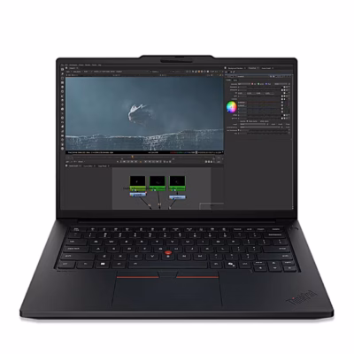 Avatud sülearvuti Lenovo ThinkPad P14s Gen 7 eestvaates