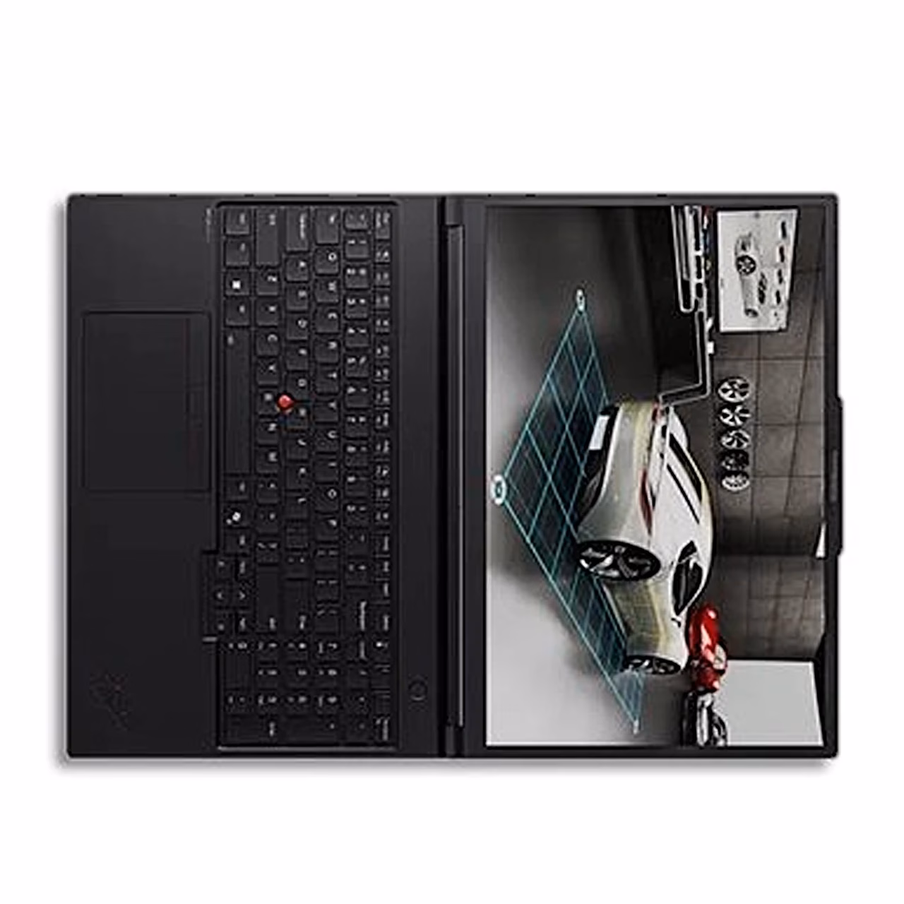 Lenovo ThinkPad P16 Gen 3 sülearvuti 180 kraadi lahti käänatud ekraaniga