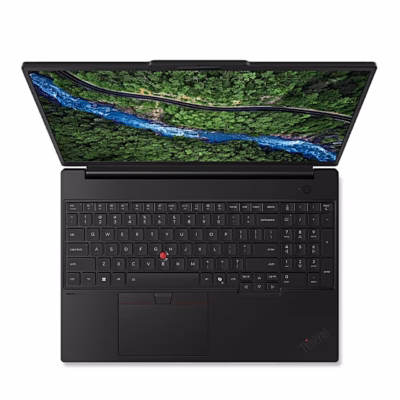 Sülearvuti Lenovo ThinkPad P16s Gen 5 avatuna ülalt eest