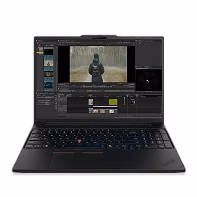 Sülearvuti Lenovo ThinkPad P16s Gen 5 avatud ekraaniga eestvaates