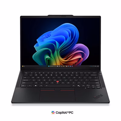 Lenovo ThinkPad T14s Gen 7 sülearvuti avatult eestvaates, ekraan ja klaviatuur