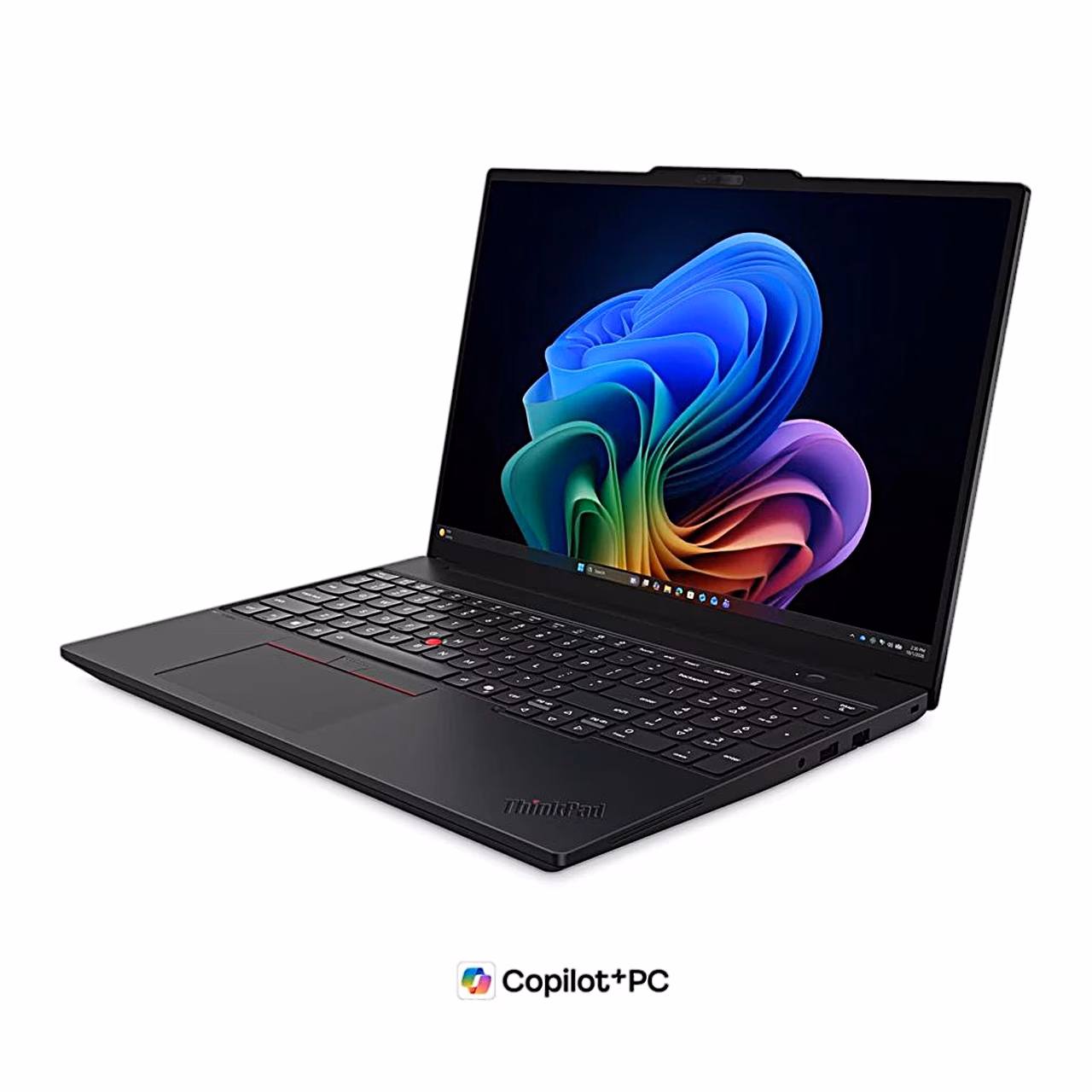 Lenovo ThinkPad T16 Gen 5 laptop vasakult eest vaadatuna, avatud kaas