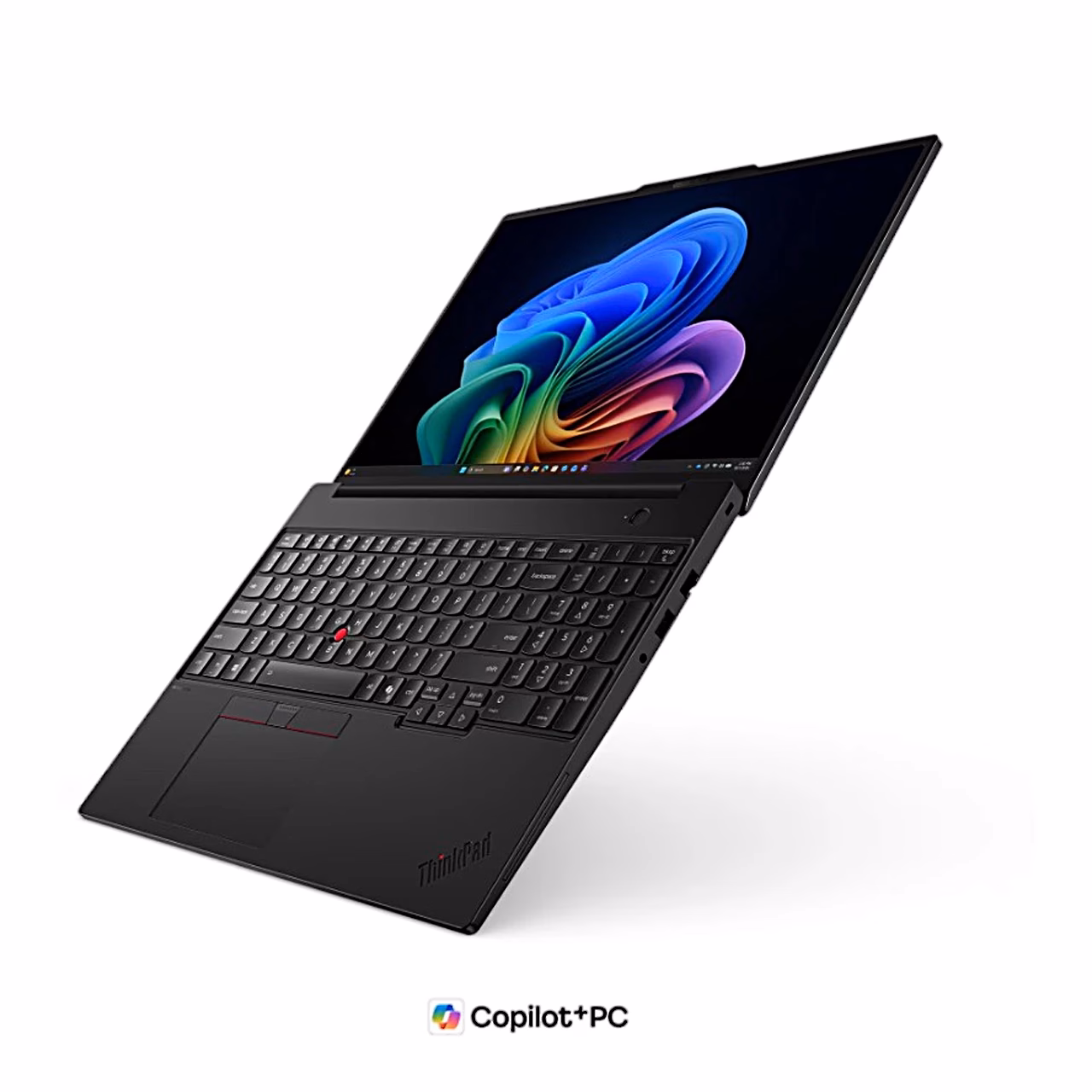 Lenovo ThinkPad T16 Gen 5 sülearvuti õhus kaldu, klaviatuur ja puuteplaat