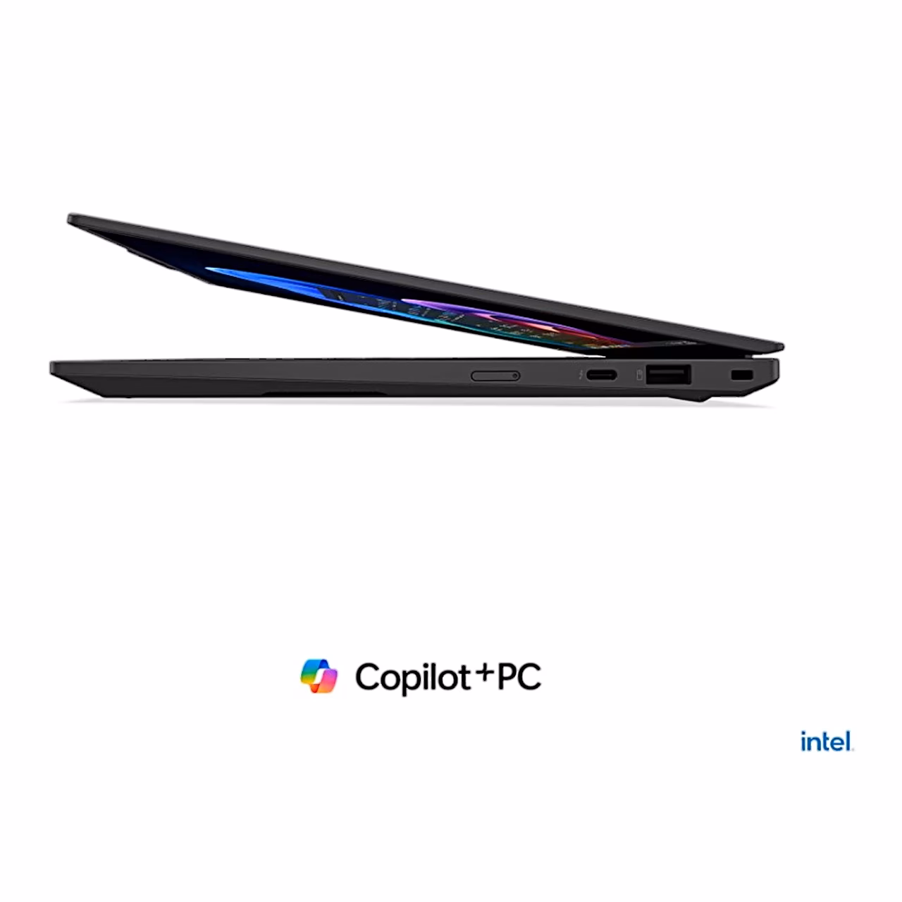 Poolsuletud ThinkPad X1 Carbon Gen 14 küljelt, USB-A ja USB-C pordid