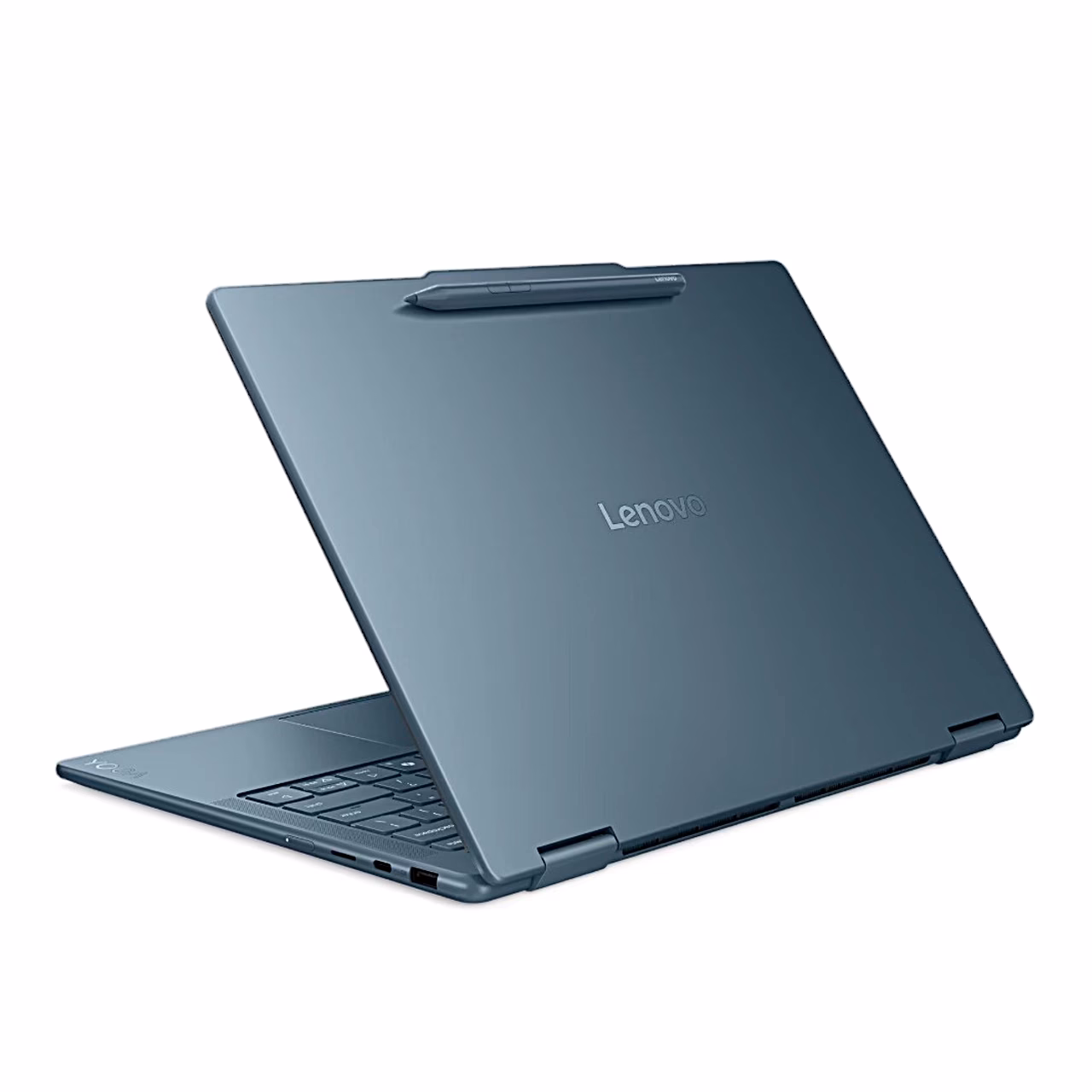 Sinakasrohelise Lenovo Yoga 7 2-in-1 14AKP10 kaas Lenovo logoga tagant