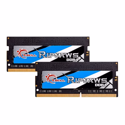 Kaks G.Skill Ripjaws DDR4 SO-DIMM-moodulit eestvaates