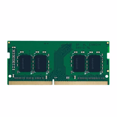 Goodram GR2666S464L19S/16G SO-DIMM moodul otsevaates koos kontaktiserva ja sälguga