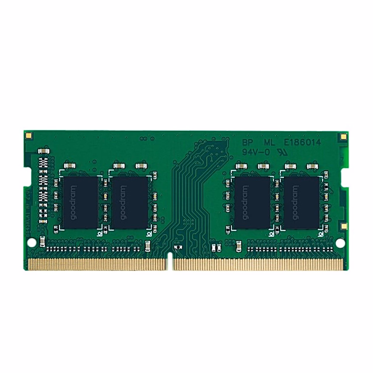 Goodram GR3200S464L22S/16G SO-DIMM moodul otsevaates koos kontaktiserva ja sälguga