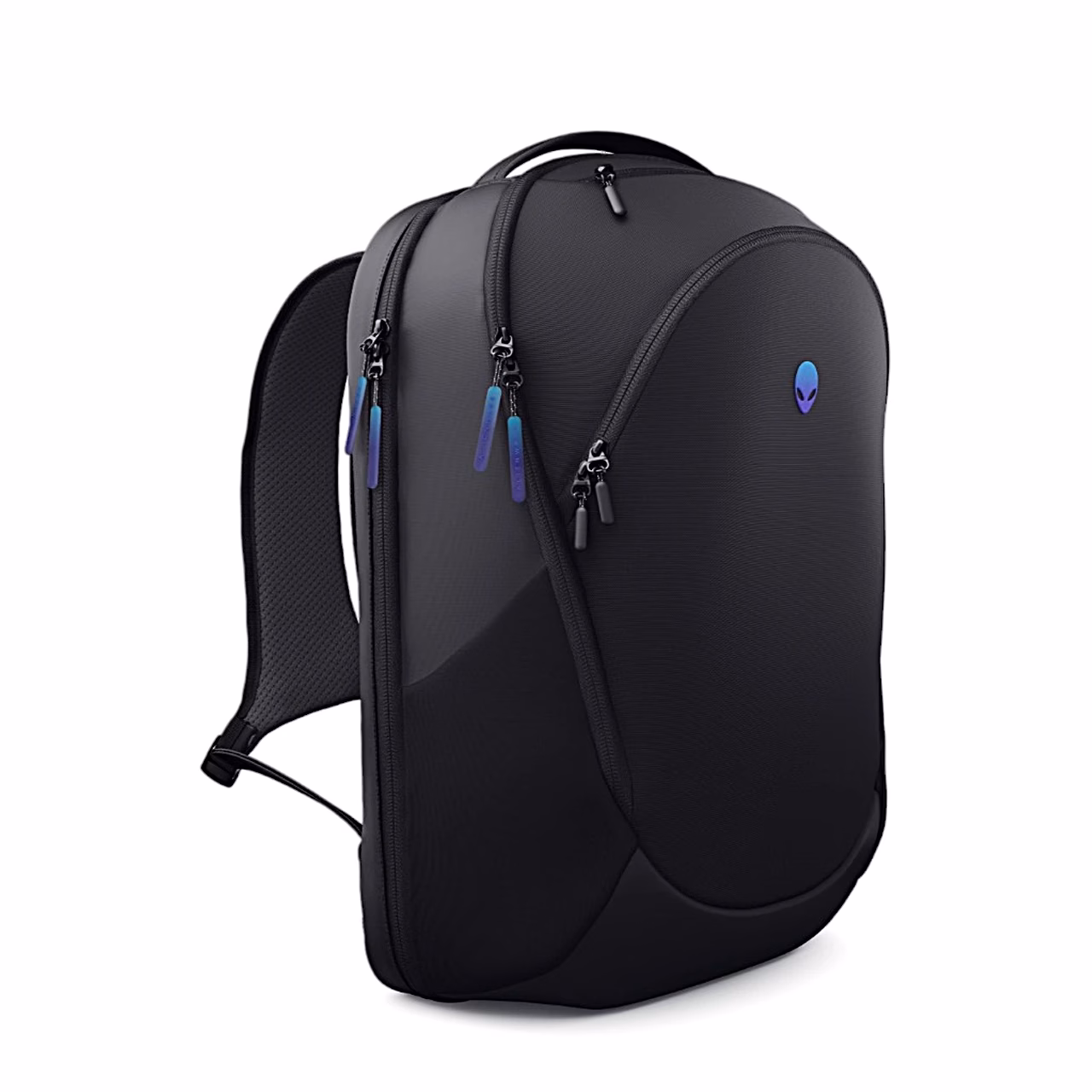 Alienware AW7825P sülearvuti seljakott nurga alt, tõmblukud esiküljel