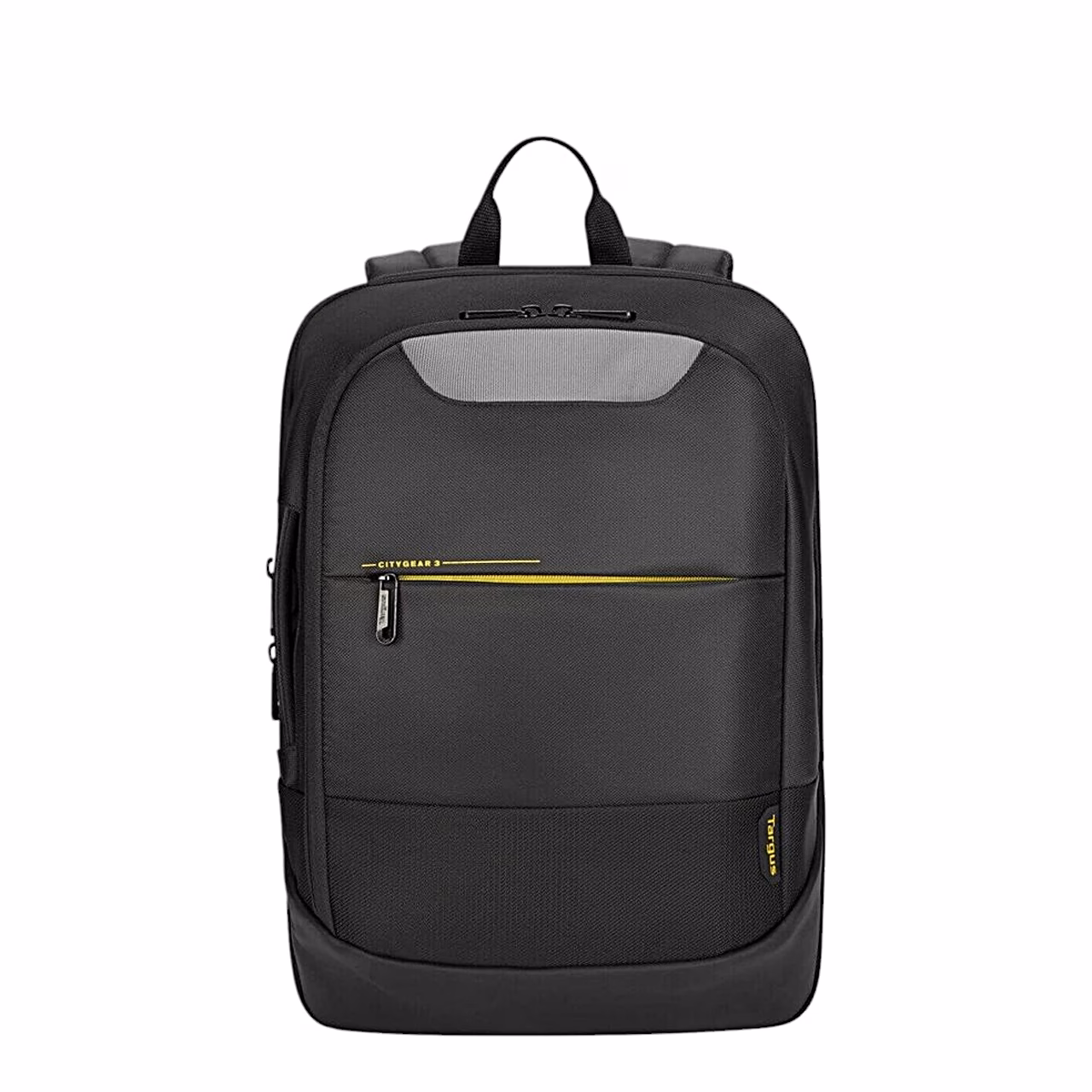 Targus CityGear Convertible Multi Fit seljakott eestvaates kollase tõmblukuga