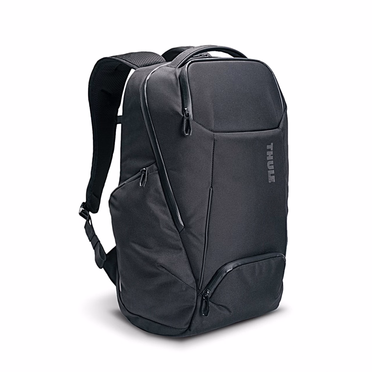 Must sülearvuti seljakott Thule Accent 26 l nurga alt eestvaates