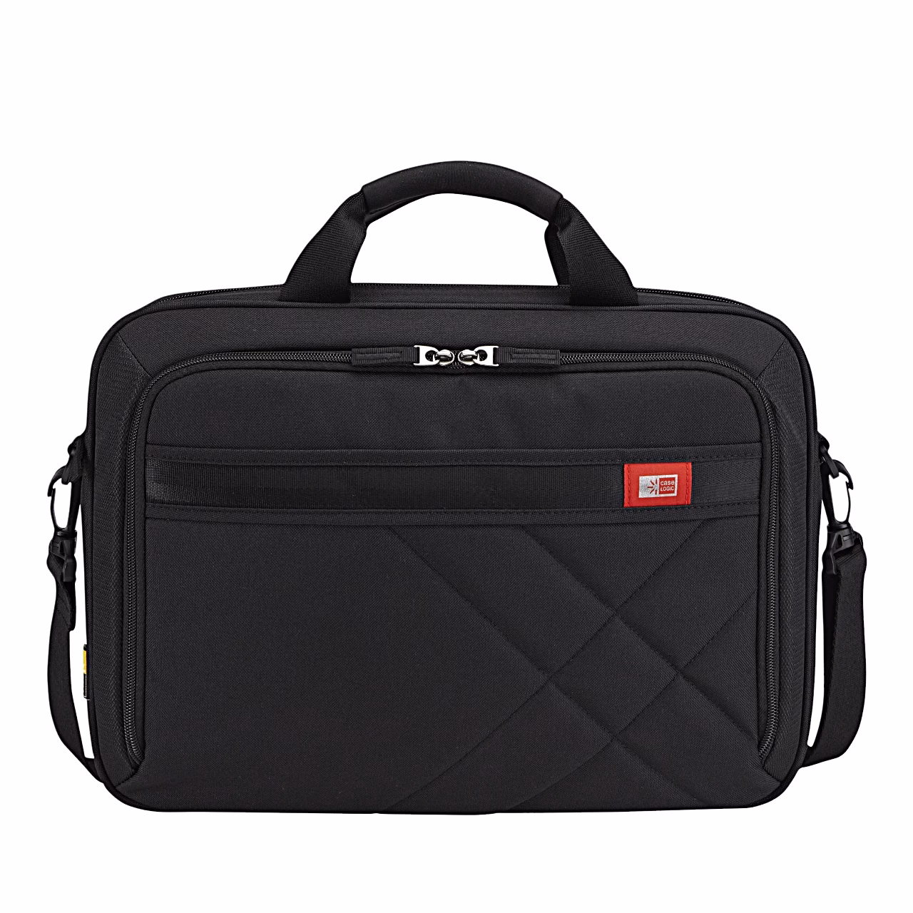 Case Logic DLC115 sülearvutikoti esikülg kahe sanga ja logoga