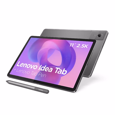 Hall tahvelarvuti Lenovo Idea Tab eest ja tagant koos puutepliiatsiga Lenovo Tab Pen