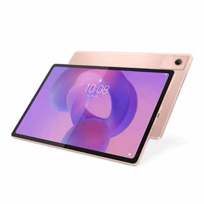 Tahvelarvuti Lenovo Idea Tab Plus TB361FU roosa korpusega, ekraan ja tagakülg viltu