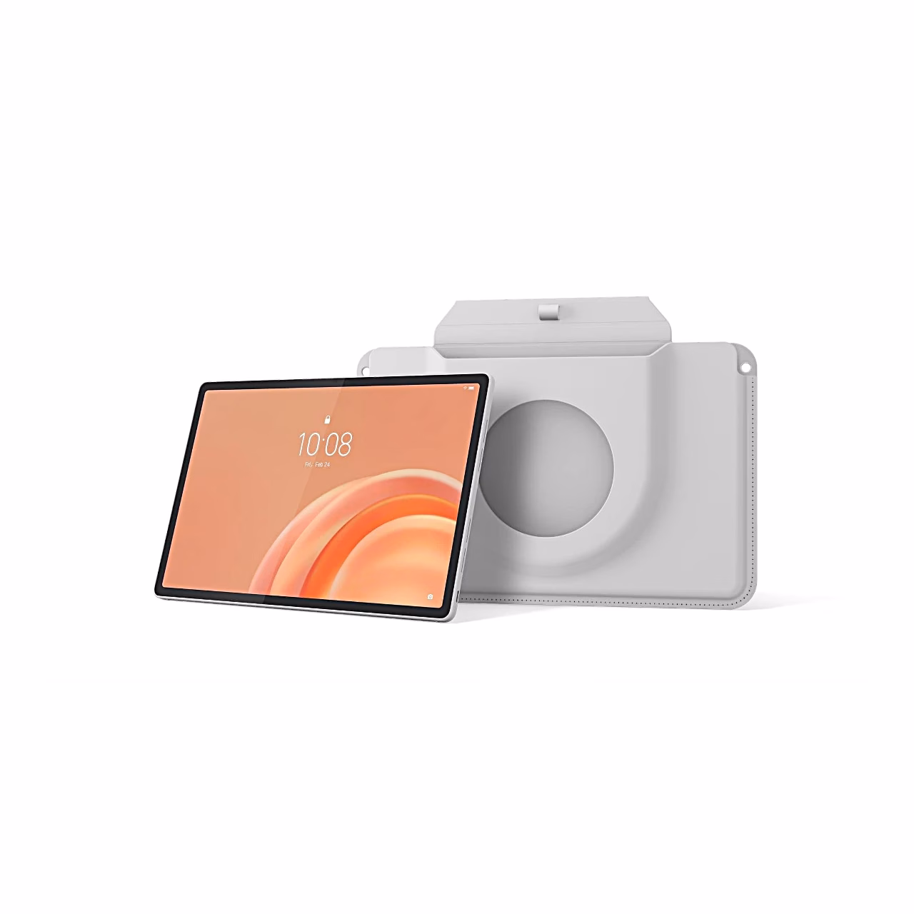 Lenovo Tab Plus Gen 2 tahvel valge tagaümbrise ees