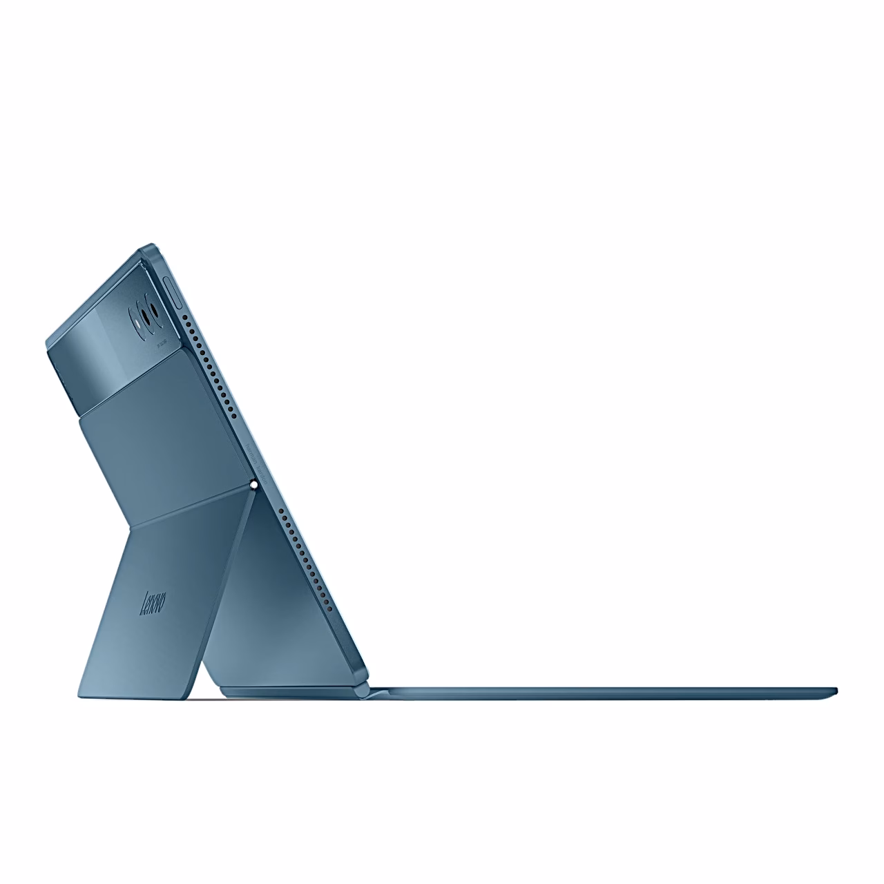 Lenovo Yoga Tab Plus klaviatuuril tugijalaga külje pealt