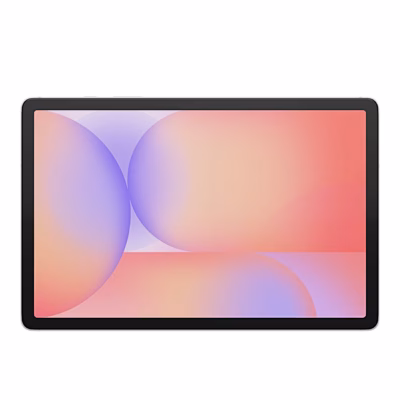 Tahvelarvuti Samsung Galaxy Tab S10 Lite eestvaade, ekraanil roosa-lilla taust