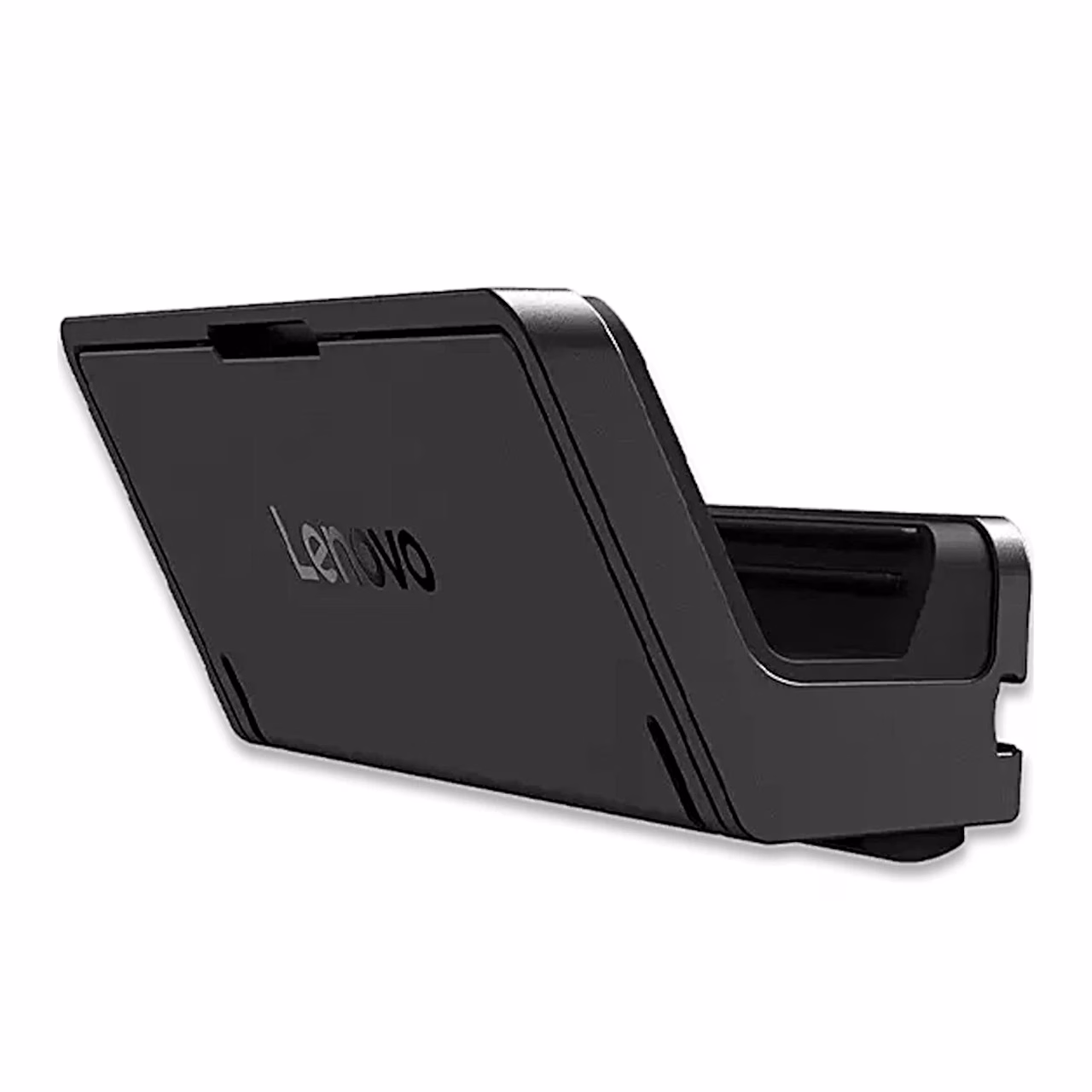 Musta Lenovo telefonialuse tagakülg Lenovo logoga