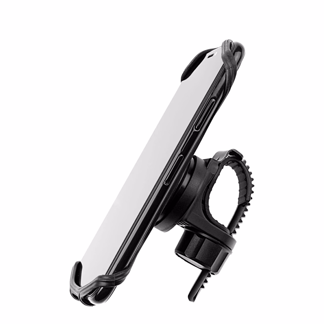 FIXED Bikee 2 hoidja telefoniga, rihmad ümber telefoni nurkade