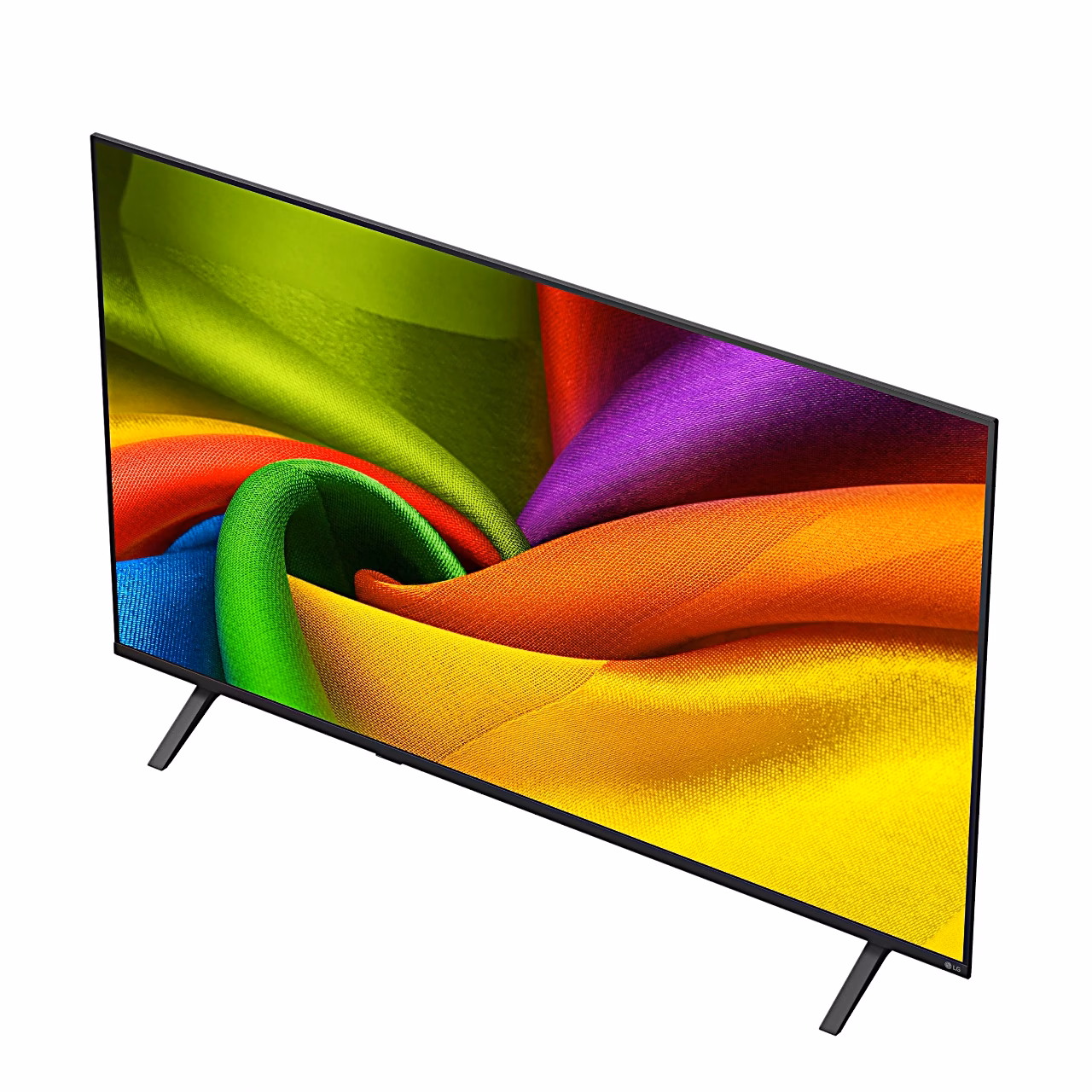 LG 50NU800B3LC ülalt nurga alt, jalad ekraani all