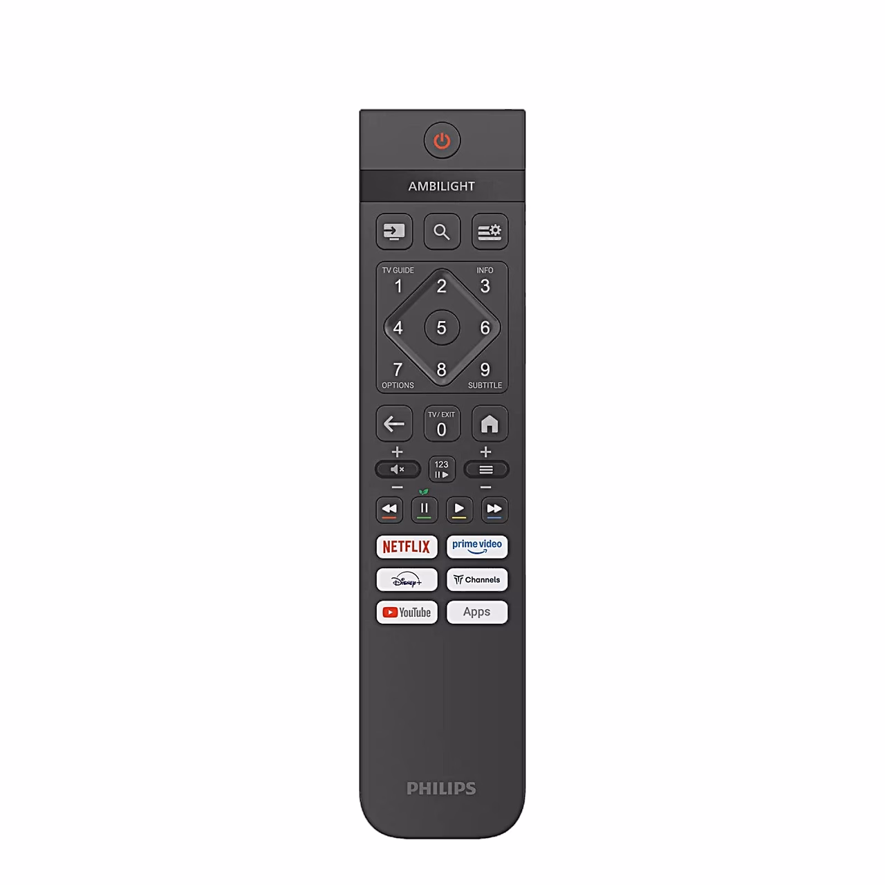 Philips 43PUS8001/12 4K teleri pult valgel taustal