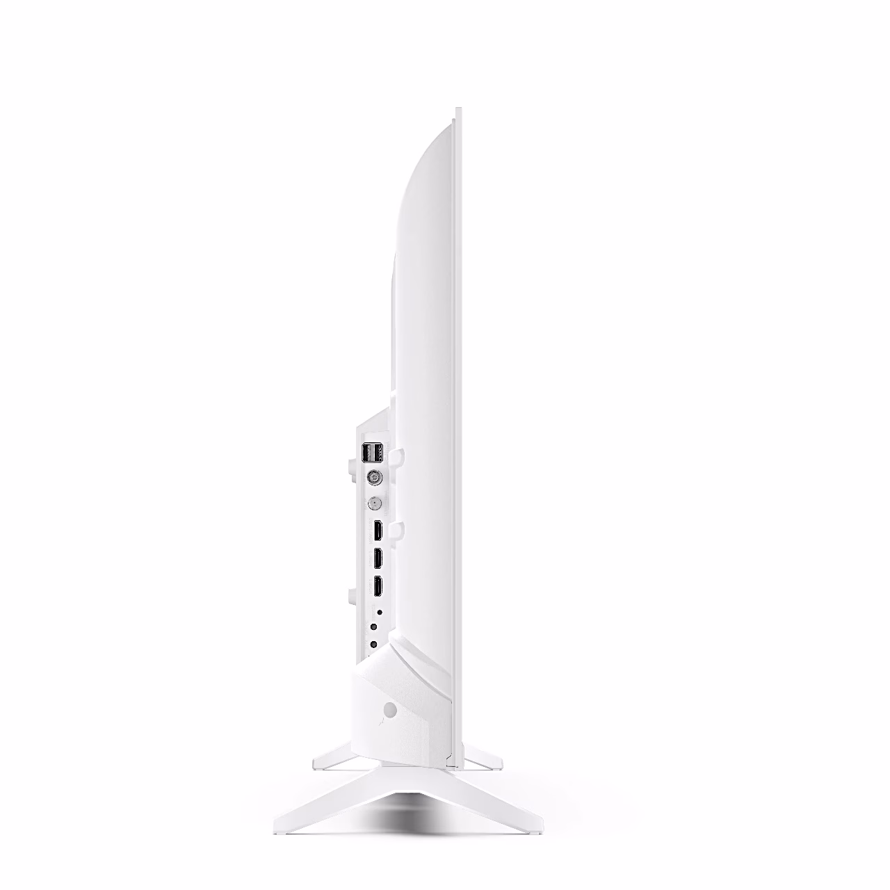 Sharp 32HF2265EW teler küljelt, õhuke valge korpus ja jalg